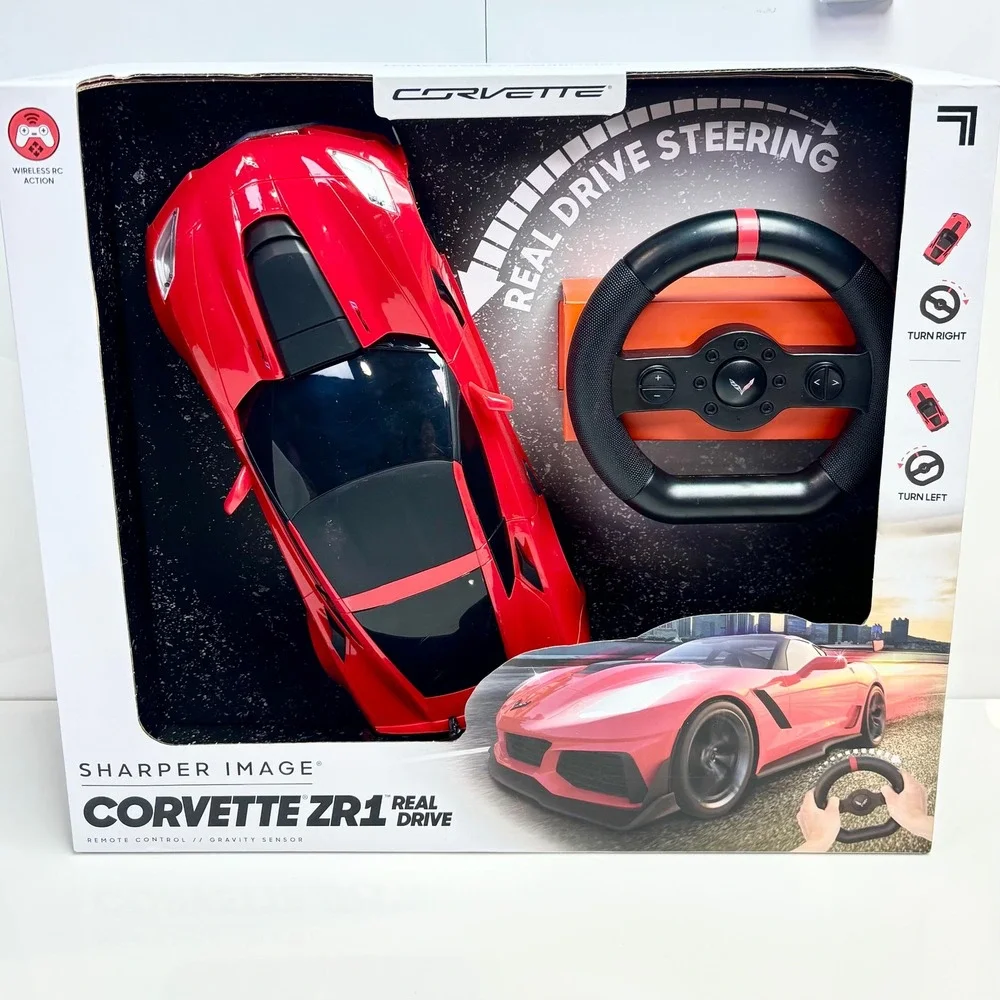 RC Car Corvette ZR1 Sharper Image Remote Control Toy Red Chevrolet New